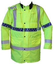 Hi Vis Jacket Waterproof Rain Coat Security Events Traffic Dog Handler HVPC04A
