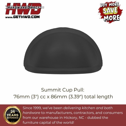 Cabinet cup pulls matte black - pulls,