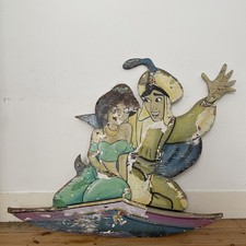 1990s Circus Fairground Showman Vintage Wall Art Part Spray Paint And Fine Art