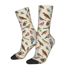 Mens Wild Garden Birds 3D Printed Cartoon Novelty Character Socks UK 6-11