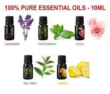 Essential Oil 10ml Natural 100% Pure High Quality Vegan Oils Aromatherapy UK