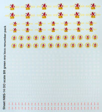 NMS-14 'OO' gauge renumbering transfers for BR green diesels including heritage.