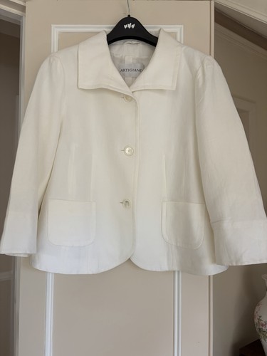 White linen jacket from - white,