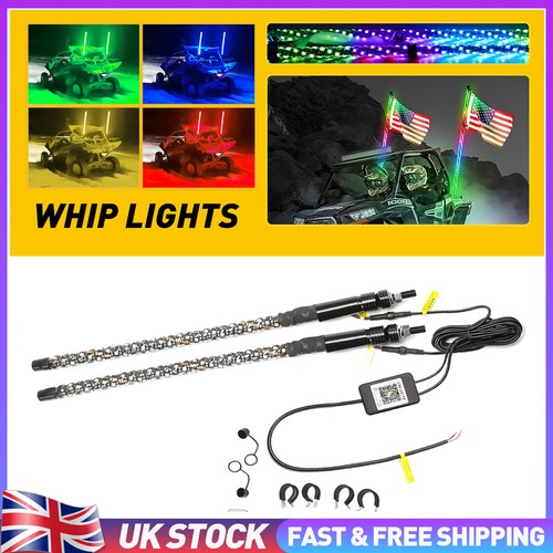 2pcs 3ft led - whip, lights