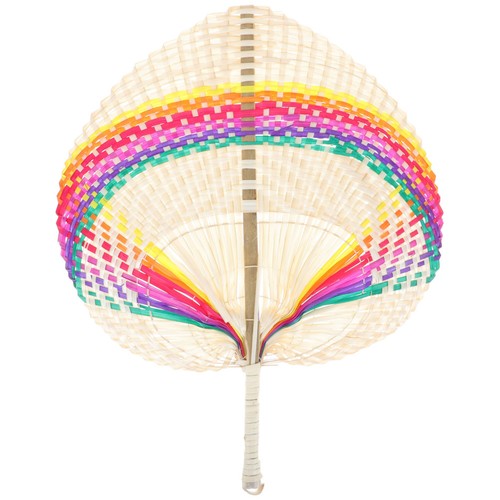 Colorful bamboo woven - colorful, fan