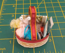 Dolls House Basket of Knitting