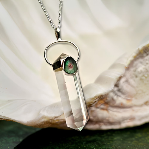 Watermelon tourmaline quartz - tourmaline,