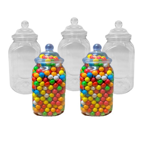 Plastic sweet jars - plastic,
