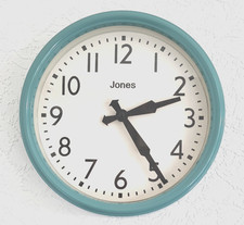 Jones Wall Clock Duck Egg Blue
