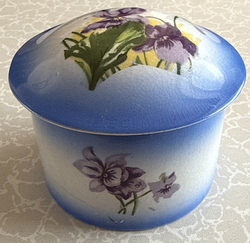 Vintage ceramic floral - vintage, lidded