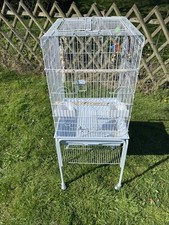 White Parrot Cage