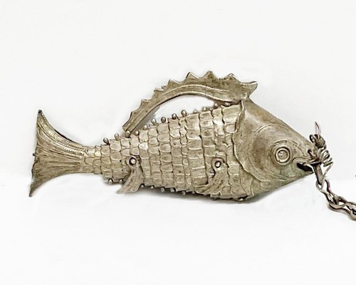 Antique chinese silver fish - antique,