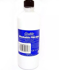 PVA Glue bottle White Washable Safe School Art Craft Home Office Non Toxic 600ml