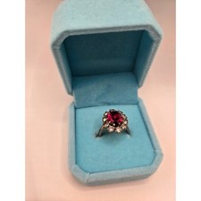 Antique garnet diamond - antique, &
