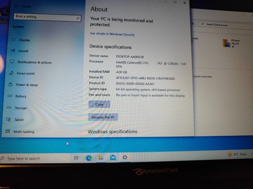 Packard bell zh7 laptop - packard,