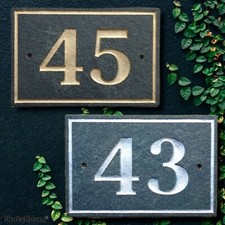 Slate house number sign deep - slate,