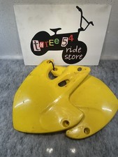 Suzuki RM 125 250 Genuine rad scoops radiator panels yellow super evo MX 