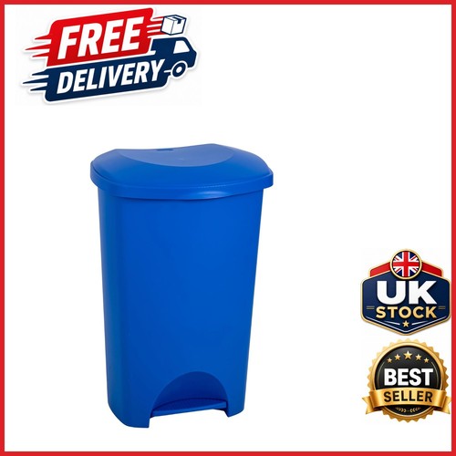 50l blue recycling pedal bin - recycling,