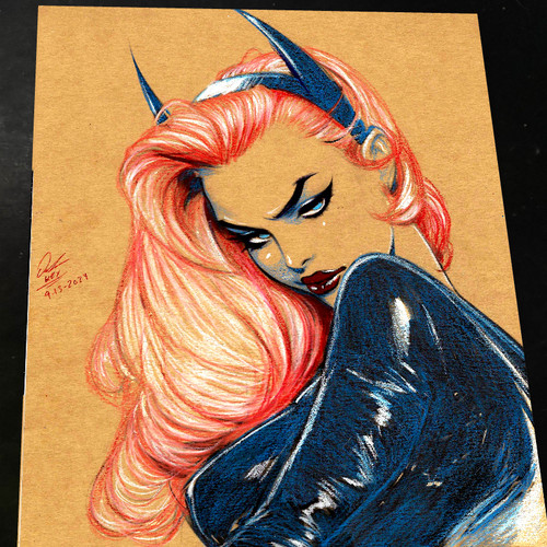 Batgirl art print signed - art,