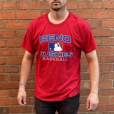 Red MLB TShirt Men's Size Large Retro Style Round Neck Printed Tee Shirt