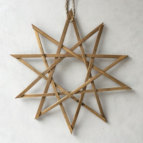 Bamboo woven hanging star - bamboo,
