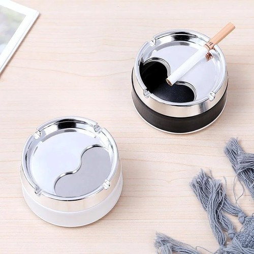 Stainless steel ashtray with - ashtray,