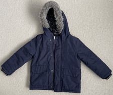 Tesco F&F Boys Blue Winter Coat 5-6 Years