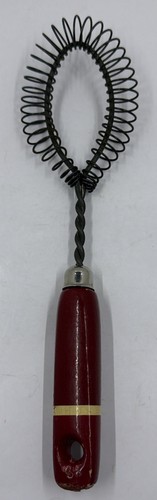 Vintage red wood handle coil - vintage,