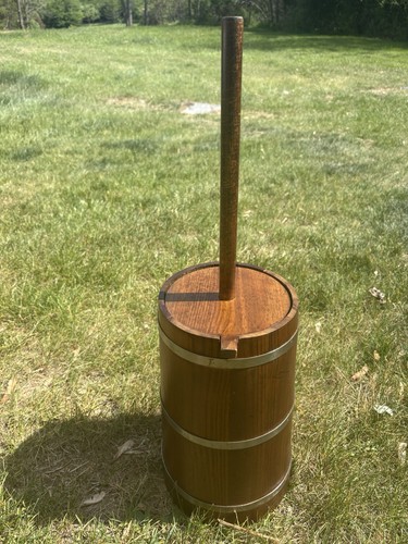 Antique wooden butter churn - antique,