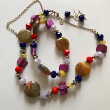 Marks and Spencer multicoloured necklace, bracelet and earrings set
