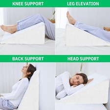 PREMIUM FOAM THERAPY BED WEDGE PILLOW DESIGNED BACK NECK PAIN ACID REFLUX