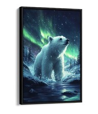 POLAR BEAR NORTHERN LIGHTS