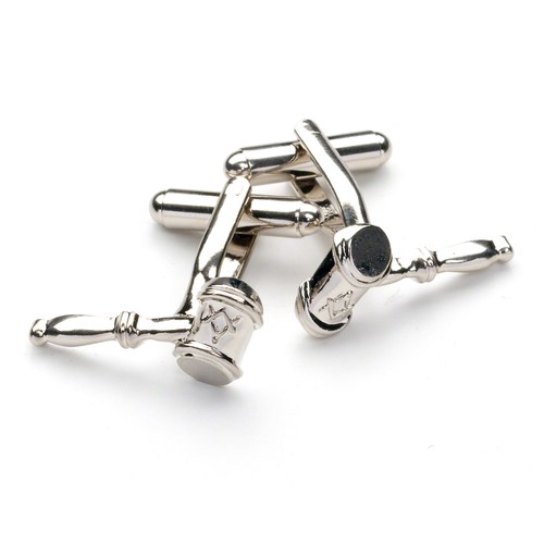 New silver masonic gavel shape - new,