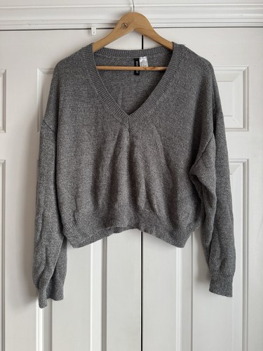 Grey cropped jumper - cropped,
