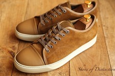 Lanvin Tan Brown Suede Leather Lace Up Trainers Men's UK 8 US 9 EU 42