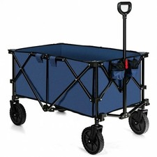Goplus Folding Wagon Trolley Utility Cart TL35442NY Camping Festival Beach
