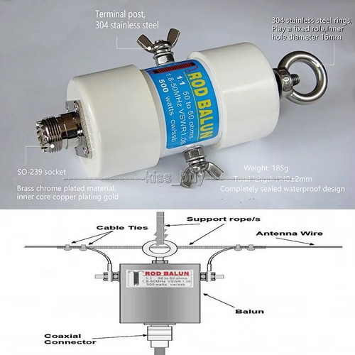 Balun 500w 1 8 50mhz - hf,