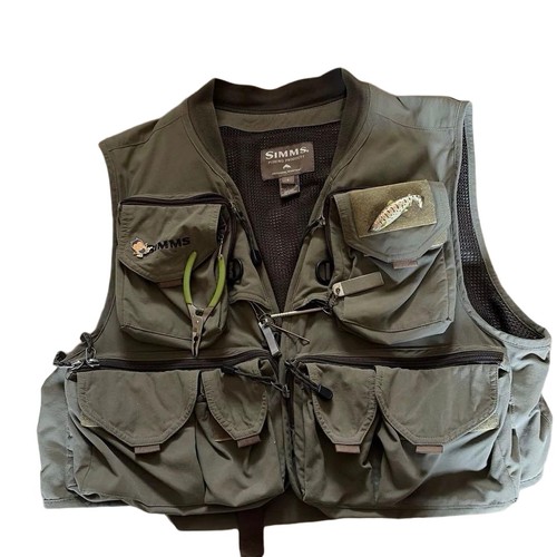 Simms guide fishing vest olive - guide,