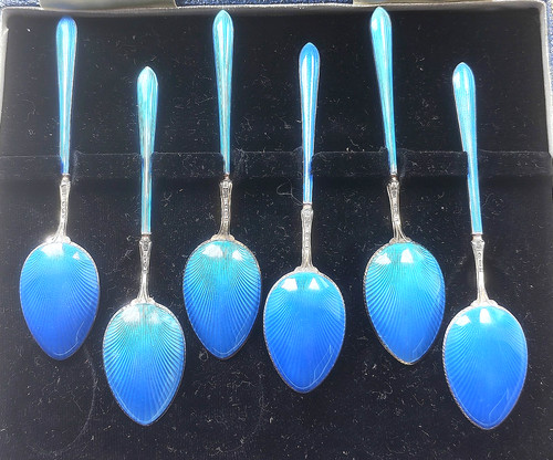 Antique silver blue - silver,
