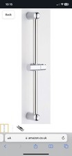 590mm shower Riser Rail Chrome Tailored Bathrooms Adjustable Stainless Steel