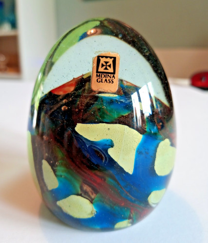 Mdina glass paperweight - paperweight, tiger