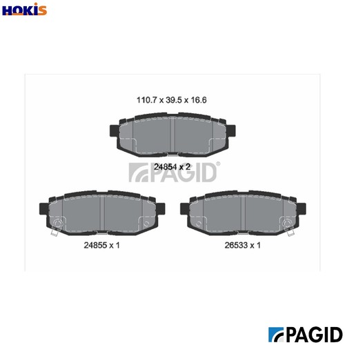Brake pad set - pad,
