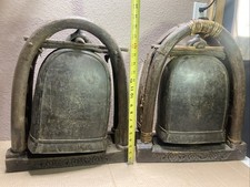 antique large bronze bells on