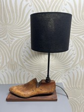 Vintage Homemade Wooden Lamp
