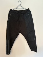 Y-3 ADIDAS LARGE BLACK TRACKSUIT BOTTOMS