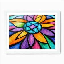 Stained Glass Flower Art Print