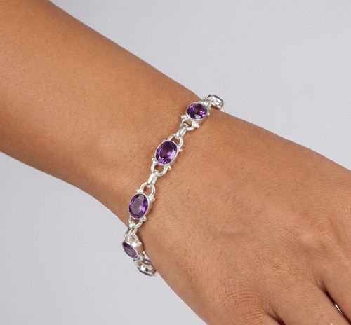 Purple amethyst gemstone - purple,
