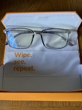 Glasses Frames Crystal /Grey Smoke New with Case .