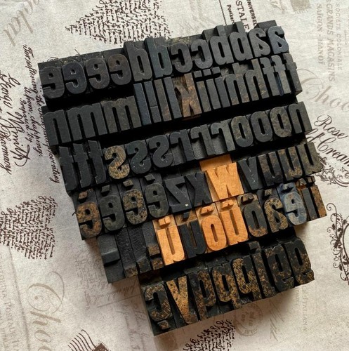 Alphabet letterpress - a-z,