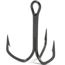 VMC 8573 Barbarian Treble Hook Black Nickel '10pcs' Barbed (SALE)